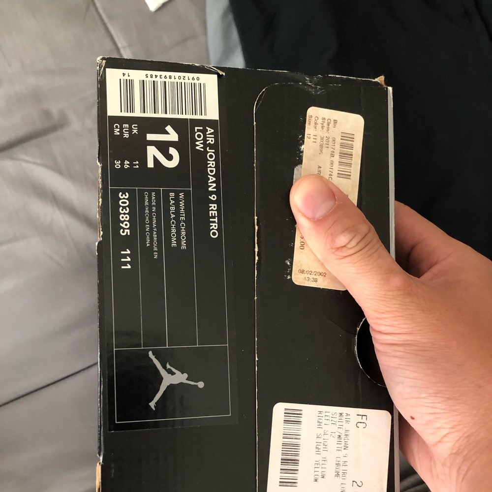 White Air Jordan 9 Retro Low Size 12 - Picture 10 of 10